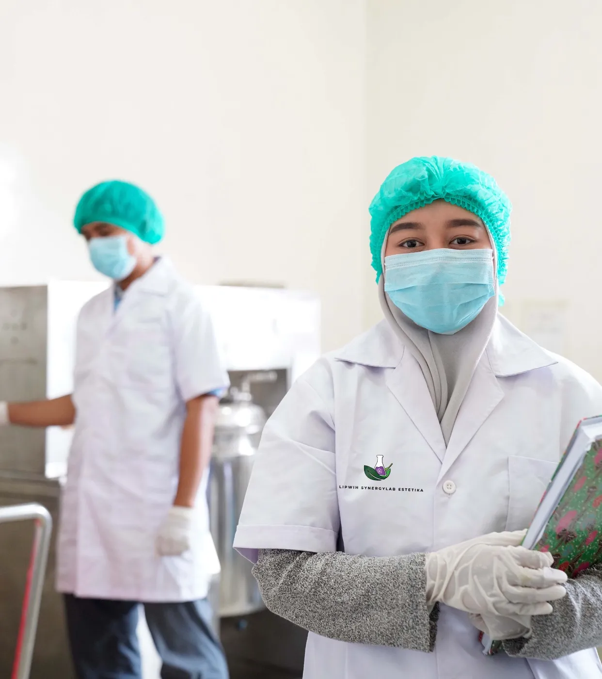 Production team in the cleanroom